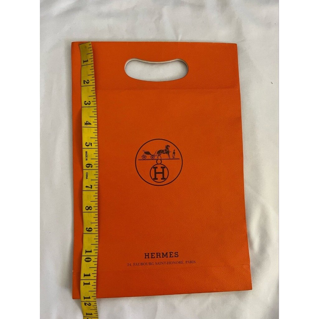 Hermes Orange Paper Shopping Bag 12 X 8 X 22